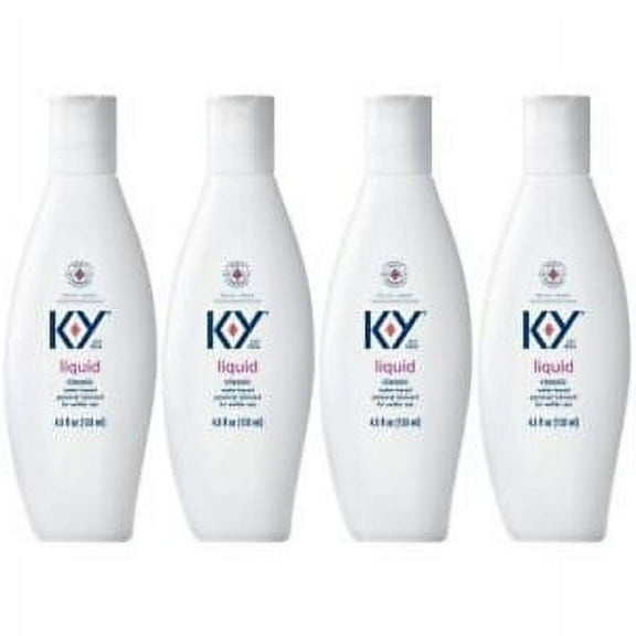 4 Pack K Y Liquid Personal Lubricant 4.5 Oz Each