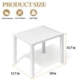 thumbnail image 3 of Crestlive Products 2-Pack Outdoor Side Table, 18" x 13.7" Aluminum Rectangular Patio End Table, All-Weather, White, 3 of 5
