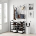 thumbnail image 7 of Hall Tree With 5-Tier Shoe Shelf And 8 Adjustable Metal Hooks Coat Rack,, 7 of 7