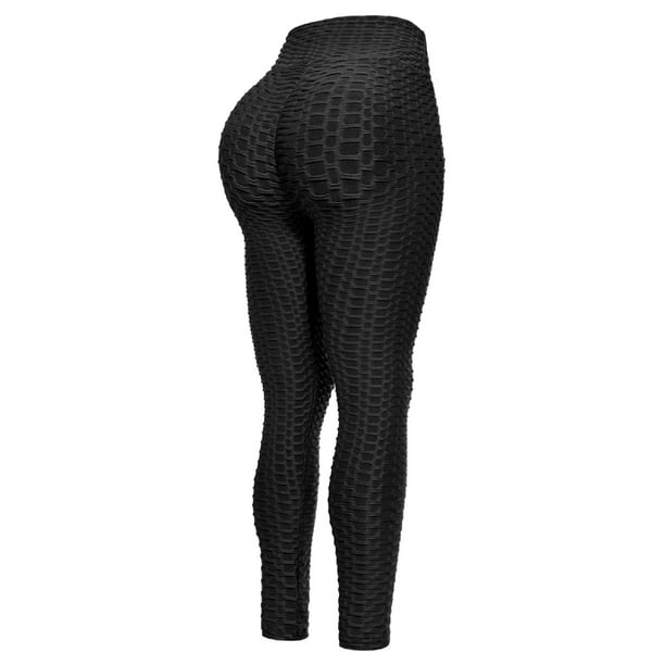 MixMatchy Women's High Waist Textured Butt Lifting Slimming Workout