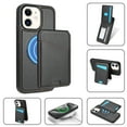 thumbnail image 2 of Compatible With iPhone 11 Wallet Case,PU Leather,Back Flip Kickstand,Detachable Magnetic Wallet,With Card Slots,Shockproof Rugged Ultra Slim Anti-fall Phone Case Cover,Black, 2 of 10