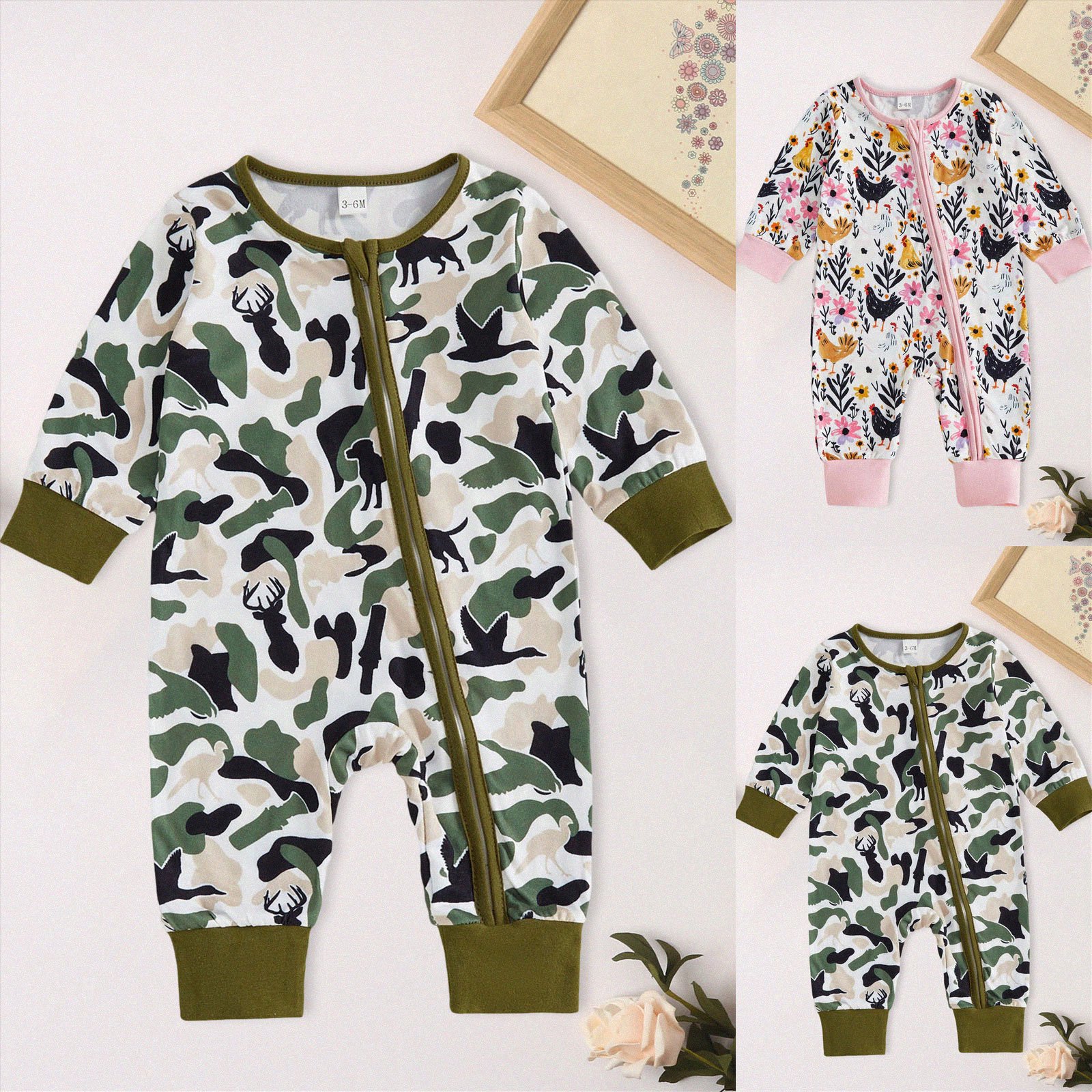 Baby Newborn Layette Clothing Sets Soft Cotton Bodysuits Pants Sets for Baby Boys Girls Toddler Unisex 6-12 Months 12-24 Months 2t 3t 4t 5t 6t 7t 8t 9t Children(Pink,6-12 Months)