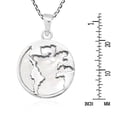 thumbnail image 5 of Traveler World Map Mother Earth White Pearl Sterling Silver Necklace, 5 of 6