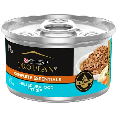 Purina Pro Plan Complete Essentials Wet Cat Food Seafood, 3 oz Cans (24 Pack)