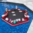 thumbnail image 1 of Polar Whale Floating Large Poker Table Red and Black Game Tray for Pool or Beach Party Float Lounge Durable Foam 40.5 Inch Chip Slots Drink Holders UV Resistant, 1 of 6