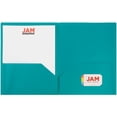 thumbnail image 3 of JAM Paper Medium Weight Plastic Presentation Folder, Teal, Pack of 6, 3 of 4