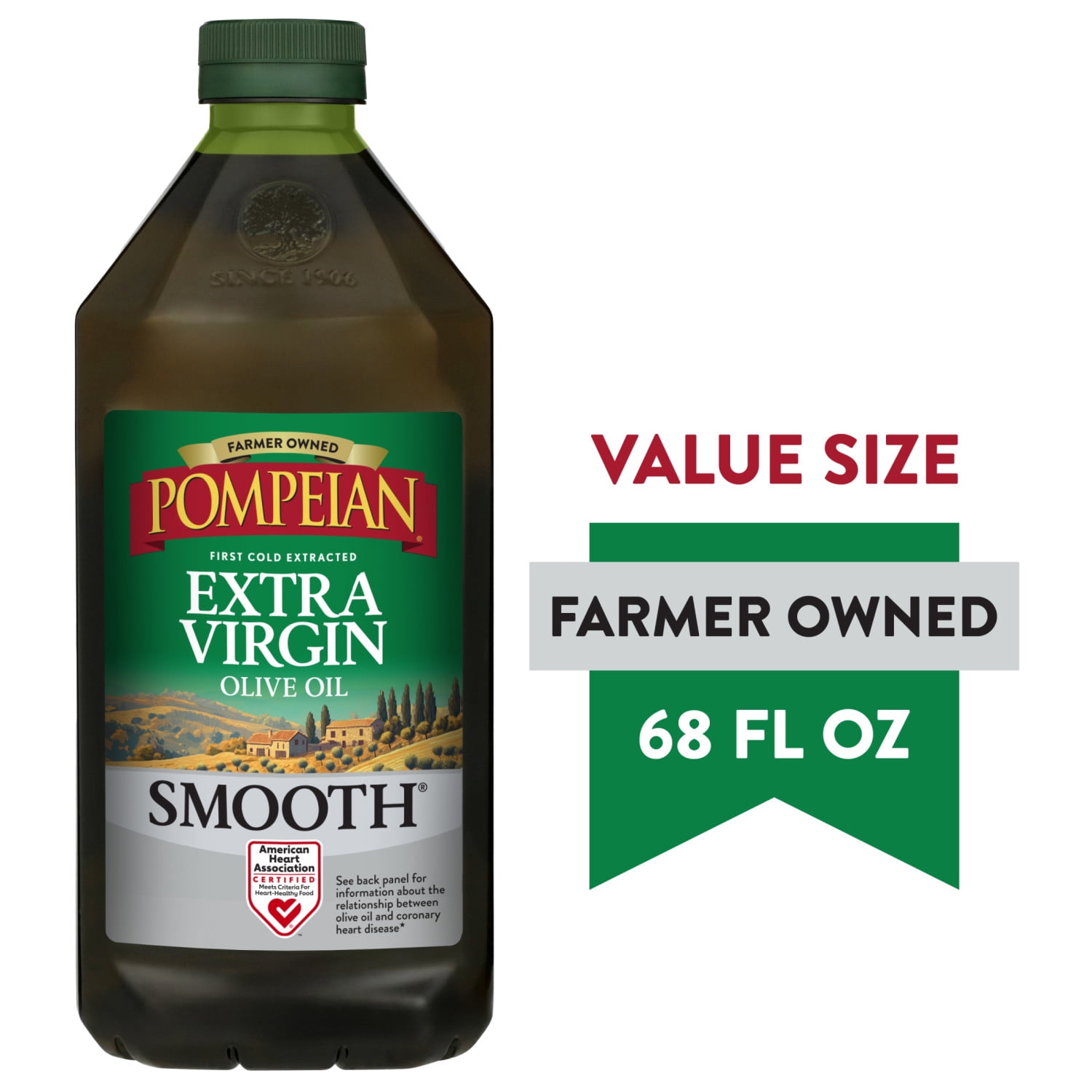 Pompeian, Extra Virgin Olive Oil, 68 fl oz, Robust Cold Pressed