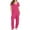 Hot Pink, variant on HBFAGFB Jumpsuits for Women Overalls Casual Short Sleeve Long Trousers Rompers with Pockets Orange Size M