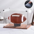 thumbnail image 3 of Mistaha Acrylic Football Display Case with Solid Wood Base and Dustproof Lid - Easy Assembly, 360° Transparent View, Durable & Washable - 35*25*25cm Multi-functional Sports Collectibles Showcase, 3 of 6