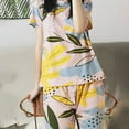 thumbnail image 4 of YHAJDS Pajamas for Women 2 Piece Short Sleeve Heart Print Top and Shorts Lounge Set, 4 of 4