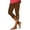 Coffee, variant on Women's High Waist Summer Stretch Capri Pants Rhinestone Design Daily Wear Comfortable Stylish Casual Legging