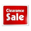 Red & White Retail Business Sign - Clearance Sale - 5.5" H x 7" W - 2 Pack