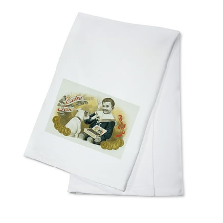 Extra Cigars - Extra Fein Primero Brand Cigar Box Label (100% Cotton Kitchen Towel)