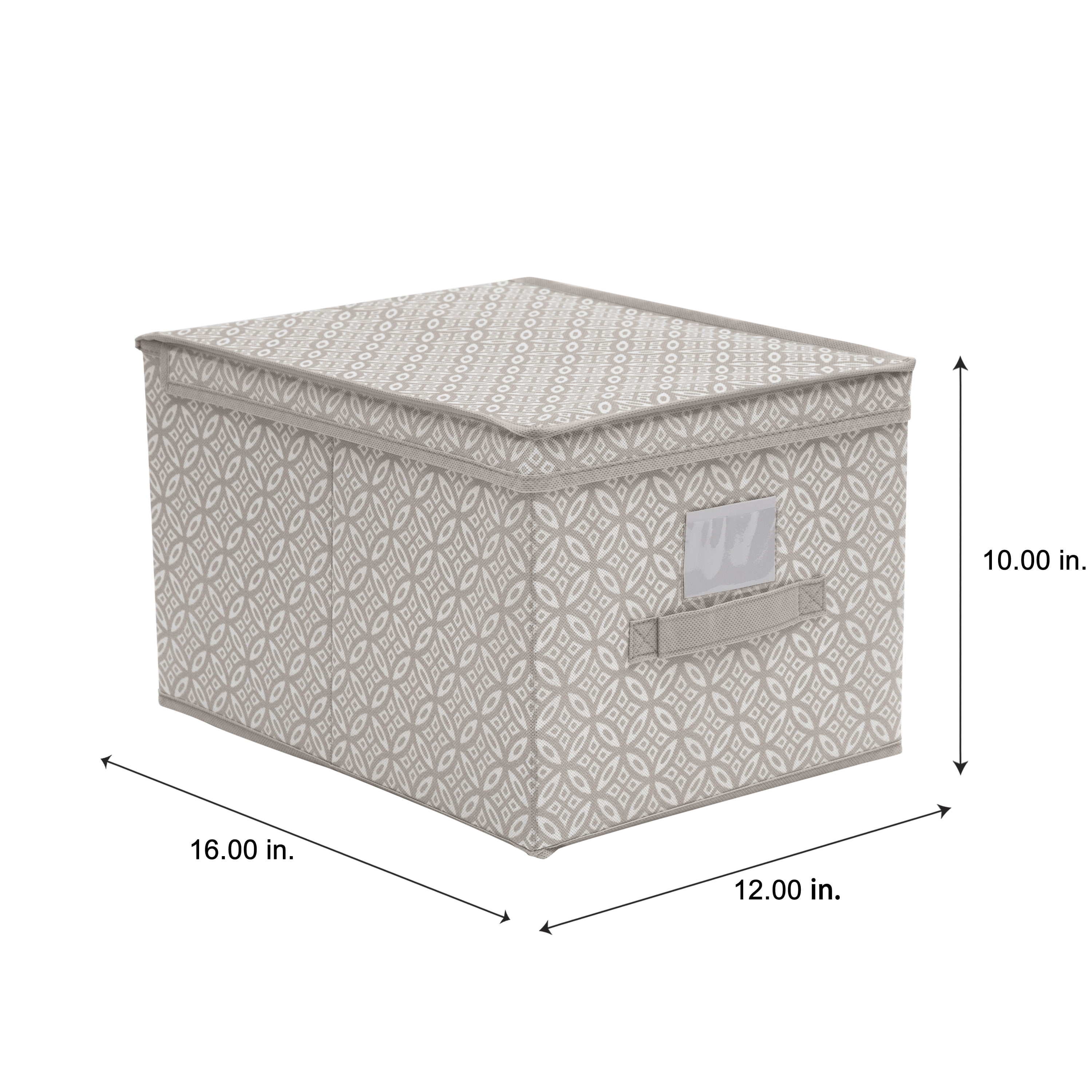 Simplify Boho Adult Large Printed Nonwoven Storage Box in Grey