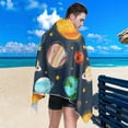 thumbnail image 5 of Dreamtimes Solar System Planet Beach Towel Quick Dry Absorbent Bath Towels Sandproof Lightweight Towel for Gym Yoga Sports Swimming 31x71in, 5 of 7