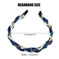 thumbnail image 2 of Unique Bargains Rhinestone Pearl Wrap Fabric Headband Faux Pearl Headband Women Hairband Navy Blue, 2 of 7