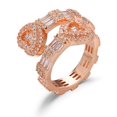 thumbnail image 6 of Unisex Heart Shaped Ring With Inlaid Zircon Copper Ring Irregular Design Fashion Ring Heart Ring Promise Ring, 6 of 6