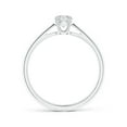 thumbnail image 2 of ANGARA Natural 0.33 Ct. Diamond Solitaire Ring in 14K White Gold for Women (Ring Size: 10.5), 2 of 11