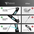 thumbnail image 3 of Meat Thermometer Instant Read Cooking Thermometer Digital Food Thermometer Backlight Lcd Screen Foldable Long Probe, 3 of 5