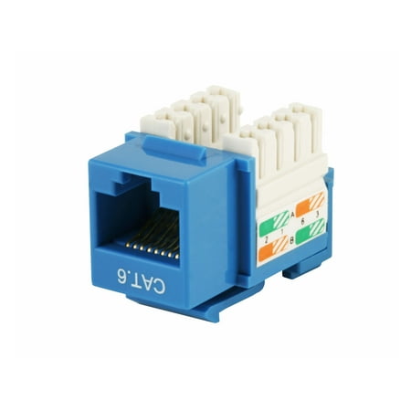 Cat6 Punch Down Keystone Jack - Assorted Colors