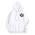 thumbnail image 4 of Chandail à Capuche Graphique à Lettres pour Femmes, Chandail à Manches Longues, Manteau à Col Rabattu, Tunique Longue, Chandail à Capuche, Veste d'Hiver, 4 of 6