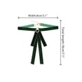thumbnail image 2 of INSPIRE CHIC Women's Velvet Bow Brooch Tie Neck Band Ties with Beads Decor Green, 2 of 5