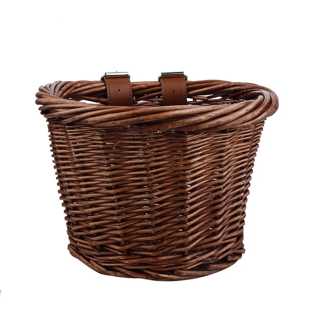Hand-made Wicker Basket Multi-function Children Bicycle Children Bike Shopping Basket