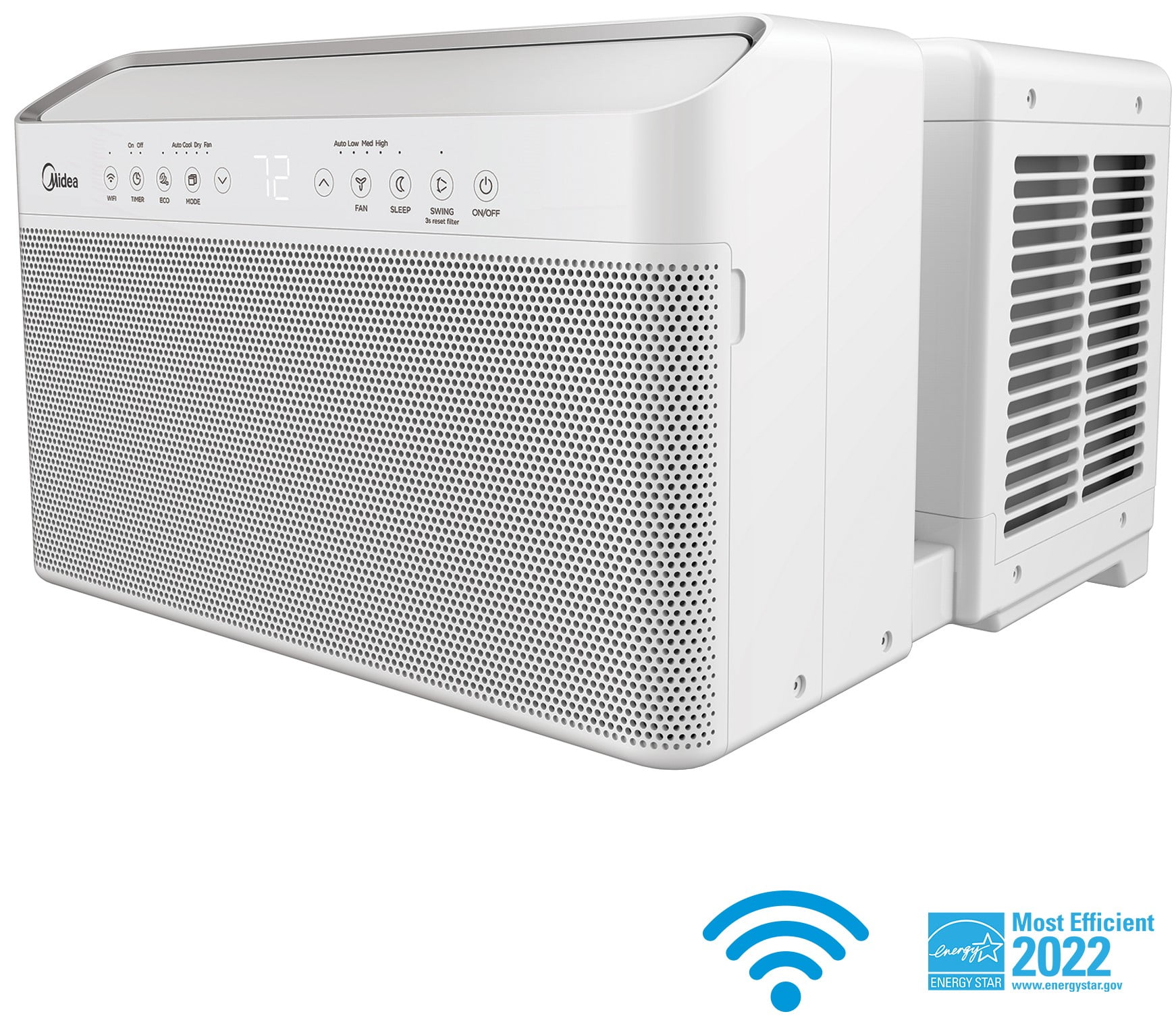  Midea 12000 BTU Mini Split AC/Heating System, 110/120V, 20.8  SEER2, Wifi Enabled Mini Split Air Conditioner, 19 db Ultra Quiet Energy  Efficient Inverter AC with Heat Pump Pre-Charged, Works with Alexa 