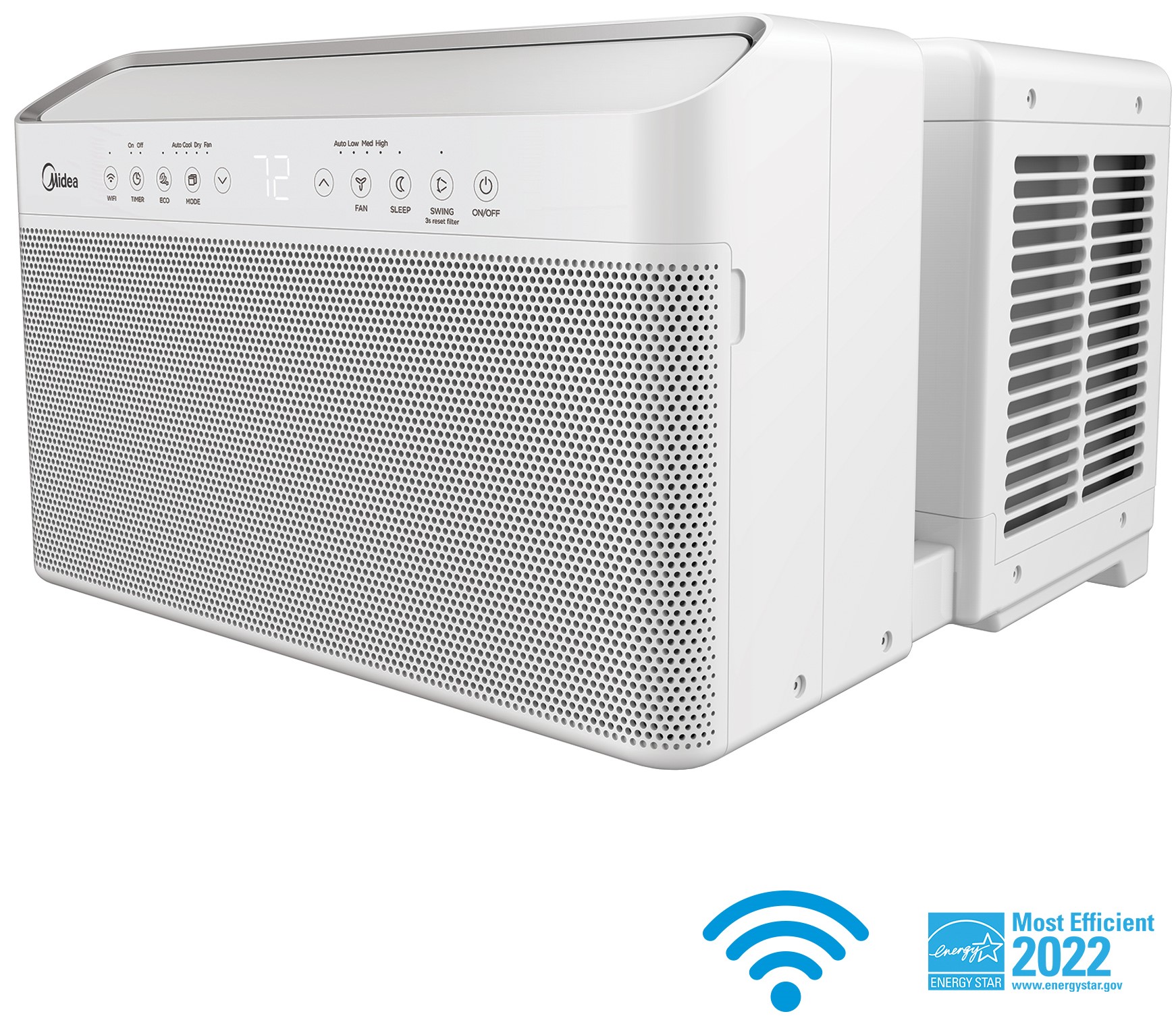 Midea 12,000 BTU Smart Inverter U-Shaped Window Air Conditioner, 35% Energy Savings, Extreme Quiet, Covers up to 550 Sq. ft., MAW12V1QWT - image 17 of 18