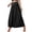 Black, variant on Women's Summer Boho Flowy Maxi Pants Elastic High Waist Bubble with Pockets Soft Lightweight Beach Vacation Spring Summer Casual Wear S