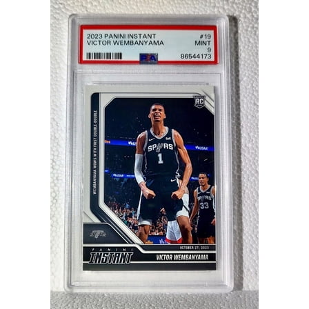 Victor Wembanyama 2023-24 Panini #19 NBA Rookie Card Spurs 1 of 18095 PSA 9 Mint