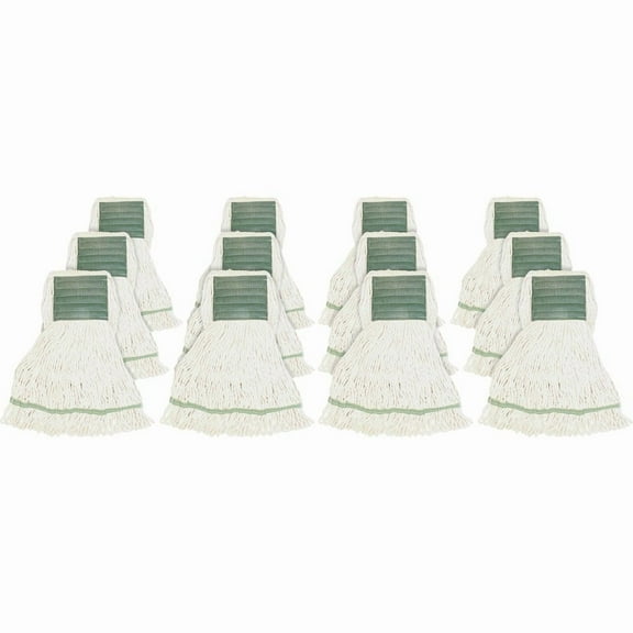 Genuine Joe, GJOMWH5BCT, Synthetic Blend Medium Mophead, 12 / Carton, White