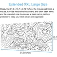 thumbnail image 2 of White Abstract Topographic map Desk Mat XXL Large Gaming Mouse Pad with Stitched Edges, 31.5 x 15.7 inch Extended Full Desk Keyboard and Mouse Pad Anti-Slip Computer Laptop Desk Pad, 2 of 7