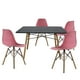 thumbnail image 1 of Set Comedor Oslo Mundo In Melamina 120 cm Negro 4 Sillas Eames Rosa Minimalista, 1 of 7
