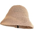 thumbnail image 6 of CoCopeaunts Straw Bucket Hats for Women New Folding Outdoor Beach UV Protection Basin Hat for Lady Solid Color Bowler Cap, 6 of 8