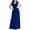 Blue, variant on New Summer Fashion Dresses for Womens 2025 Plus Size Evening Dress Sleeveless Waist V-neck Solid Color Dress