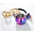 thumbnail image 7 of ROYDOM Whistling Tea Kettle Stainless Steel Teapot, 2-Liter Rainbow Teakettle for Stovetop Induction Stove Top, Fast Boiling Heat Water Tea Pot Maker Colorful 2.1-Quart, 7 of 7