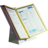 Tarifold Desktop Reference System Desktop - 10 Panels - Wire-reinforced - Assorted Panel - Metal Base, Polyvinyl Chloride (PVC) Display Panel - 1 Each