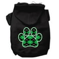 thumbnail image 4 of Pet Dog  Cat Hoodie Screen Printed, "Green Argyle Paw", 4 of 10