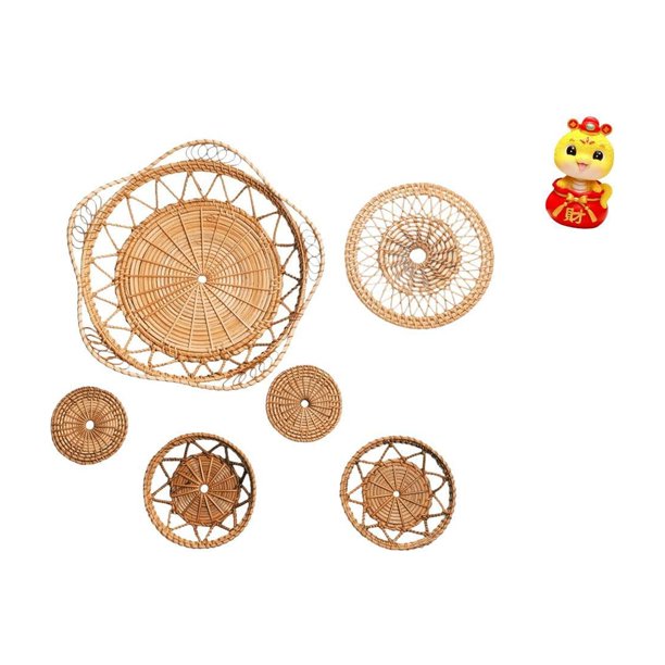 Manualidades de pared,Decoración para colgar en la pared,ratán artesanal tejido,Juego de decoración de pared Adorno decorativo para colgar en la pared,Estatua de serpiente china,Estatua de