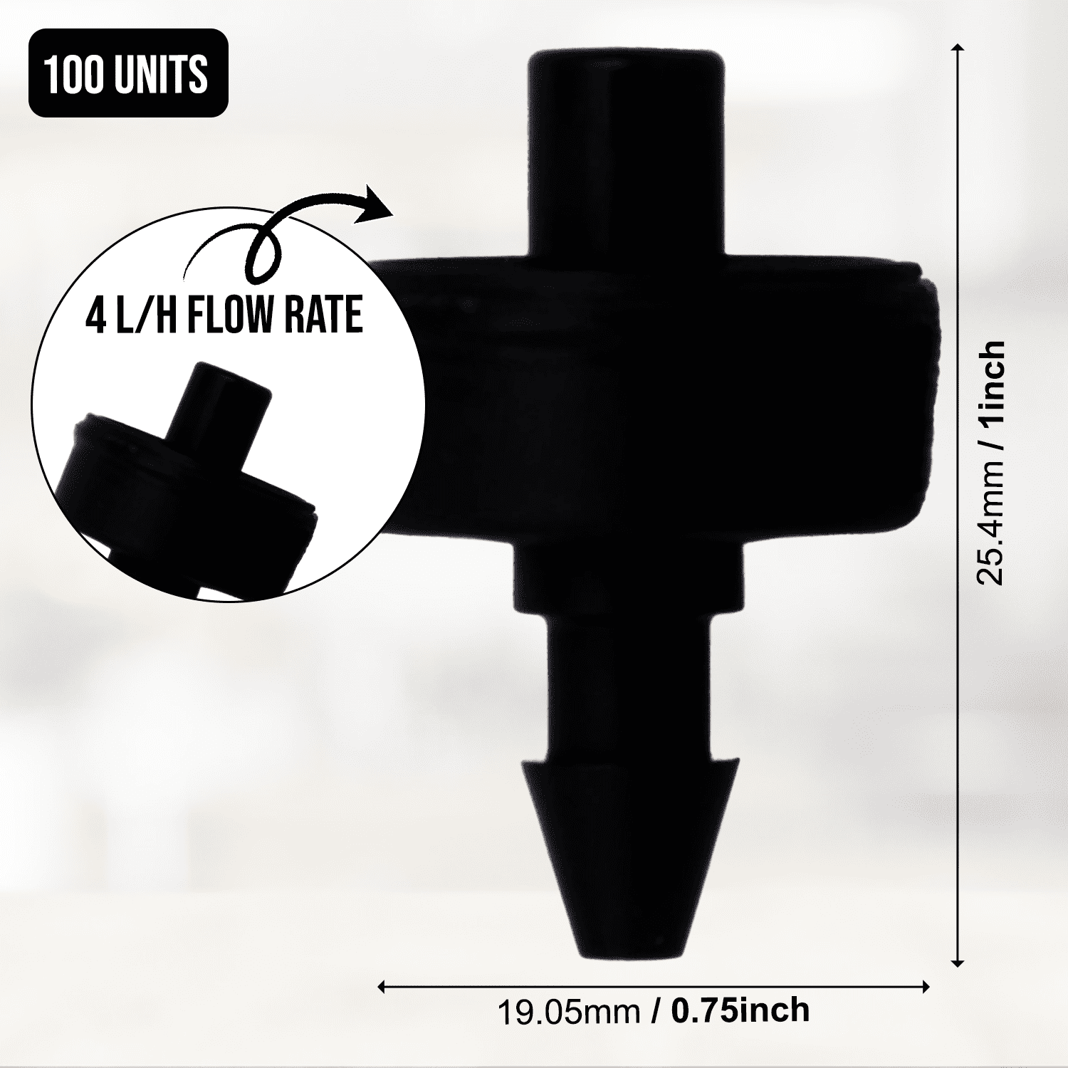 Pack of 25 4.0 LPH DripRack Pressure Compensating (PC)for Drip Irrigation Systems