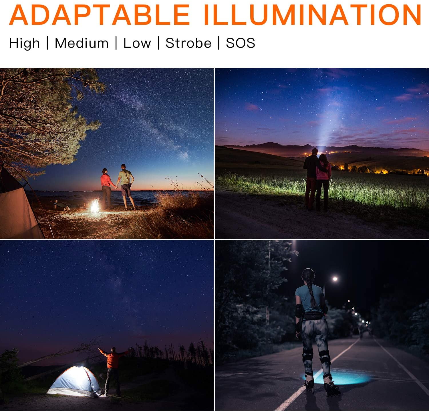 XIHAMA Rechargeable Spotlight, Spot Lights Hand held 1000,000 lumens Large Flashlight Handheld Spotlight Lightweight and Super Bright Flashlight