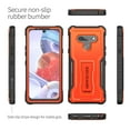 thumbnail image 7 of ExoGuard For  LG Stylo 6 Case, Rubber Shockproof Full-Body Phone Case with Kickstand (Orange), 7 of 7
