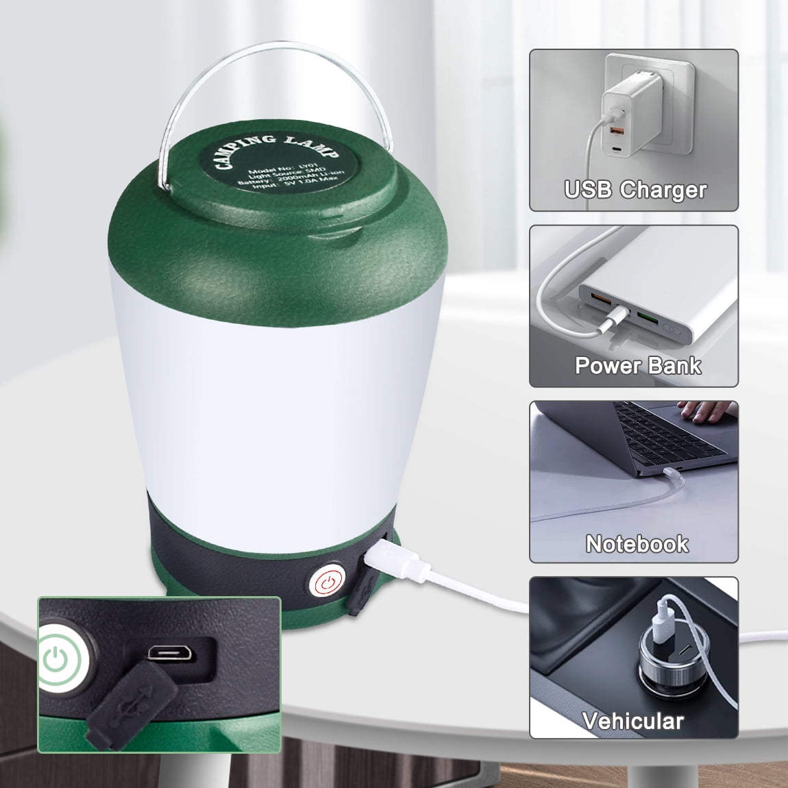 Letour 350 Lumens Universal Rechargeable LED Camping Lantern
