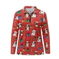 thumbnail image 4 of Yuyamidu Cute Pug Golf Tops for Women Candy Canes Golf Shirts Long Sleeve Collared Tennis Shirt Red Christmas Quarter Zip V Neck Slim Fit Activewear Size XS, 4 of 8