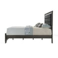 thumbnail image 2 of High Profile Panel Eastern King Bed with Fabric Padded Headboard, Gray, 2 of 5