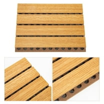 STRANDCHIC KTV Acoustic Panel Wall Soundproofing Panel Synthetic Material Dark Wood 1Pcs