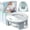 Gray, variant on Orzbow Portable Potty Training Toilet for Kids with Storage Bag - Foldable Travel Potty Chair, Toddler Potty Seat for Indoor and Outdoor, Easy to Clean, Includes Free 40pcs Travel Bags(Gray)