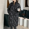 thumbnail image 1 of Tejiojio Clearance Winter Fashion Woman Middle Length And Thickened Medium Length Stand-Up Collar Down Cotton Jacket Coat, 1 of 7