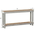 thumbnail image 4 of Easy4Home 60" Rustic Wood Console Table Hand-Made, White, 4 of 7